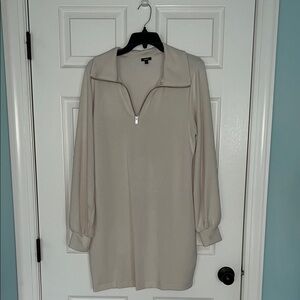 Express Cream Longsleeve Dress